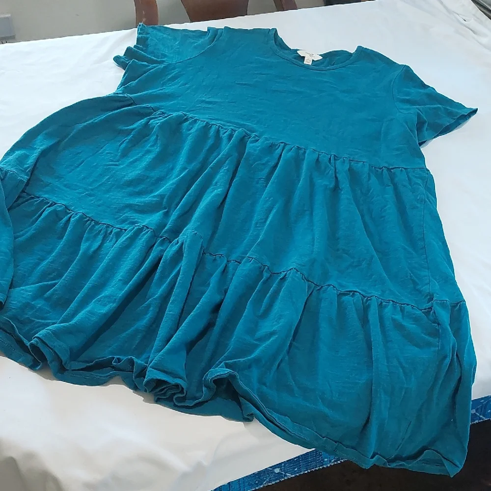 Terra & Sky Teal Dress. Size 1X. So Comfortable . - Picture 1 of 8